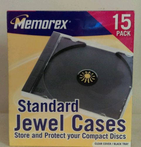 15 Memorex Standard CD JEWEL CASES New in the Box
