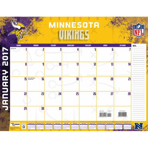 Minnesota Vikings 22&#034; x 17&#034; Desk Calendar