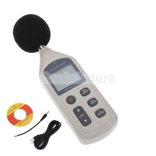 Gm1356 digital sound noise level meter tester 130db pressure + 4 aa battery + cd for sale