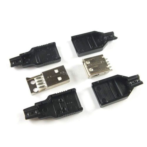 10PCS USB-4P USB Plug Set + 10PCS USB-4P USB Socket set