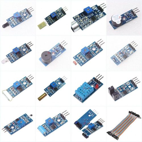 15 values sensor modules starter kit for arduino avr pic+dupont line - free p&amp;p for sale