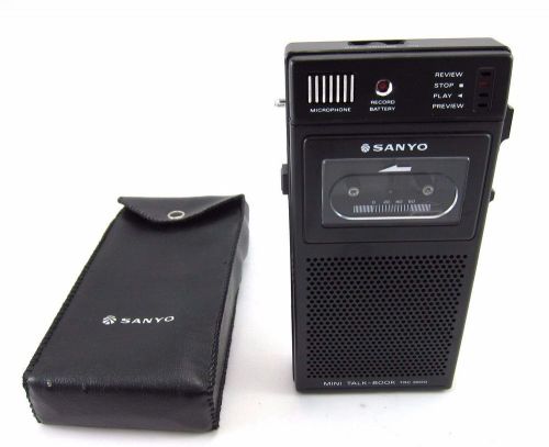 Vintage Sanyo TRC-3500 Microcassette Talk Book Handheld Cassette Voice Recorder