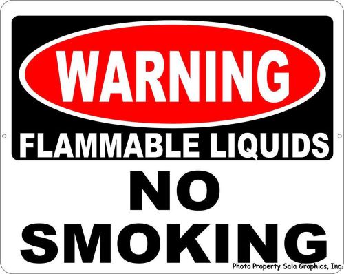 Warning Flammable Liquids No Smoking Sign. Size Option Safety in Dangerous Areas
