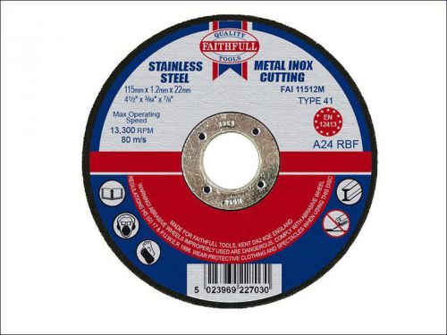 Faithfull - Cut Off Disc for Metal 115 x 1.2 x 22mm