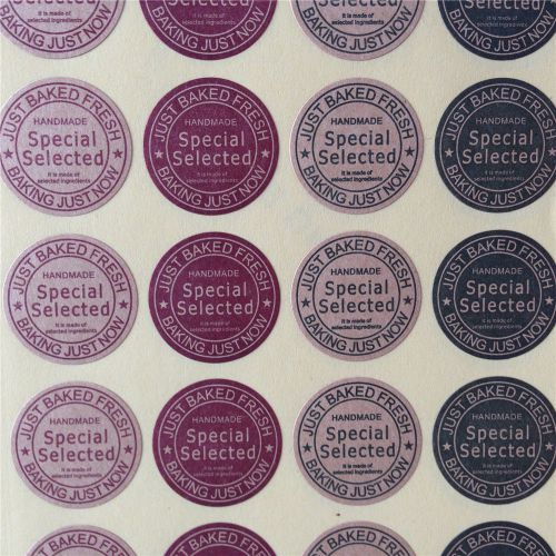 Free shipping 100pcs special selected seals 4 colors kraft paper labels Dia.23mm