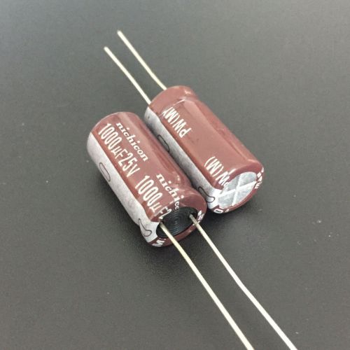 10pcs 1000uf 25v1000uf 10x20mm nichicon pw low impedance long life capacitor for sale