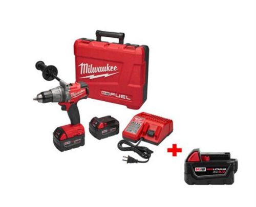 M18 fuel 18-volt lithium-ion cordless brushless 1/2 in. hammer drill driver kit for sale