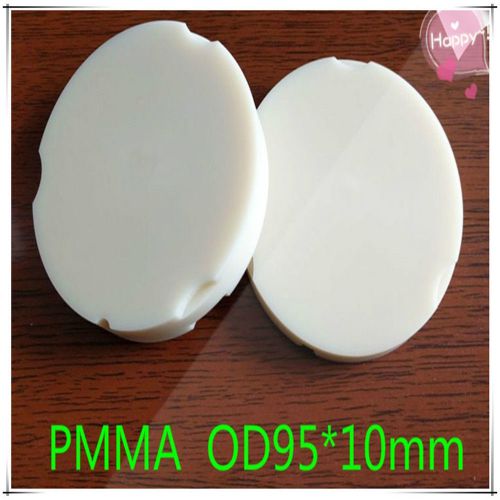 5 Pieces OD95*10mm ZirkonZahn System Dental PMMA Block Discs for Milling System