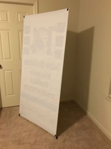 2 retractable banner stands with bags for sale