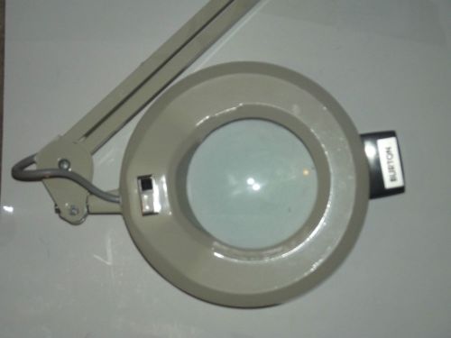 VINTAGE PHILIPS BURTON ROUND MEDICAL EXAMINATION LIGHT &amp; MAGNIFIER w/ POLE