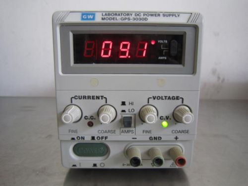 Dc power supply instek gps 3030d 30v/3a 120v gw instek for lab, laboratory power for sale