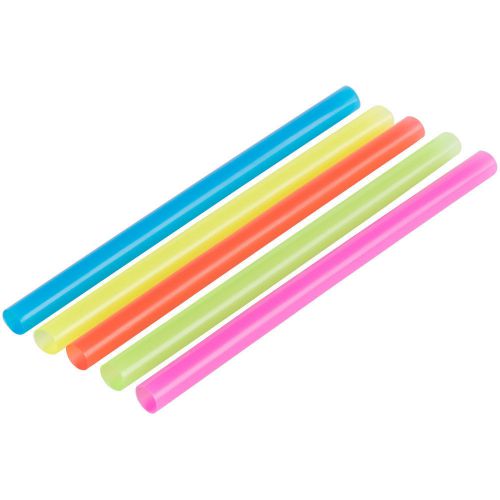 8 1/2&#034; Colossal Neon Unwrapped Straw - 4000/Case