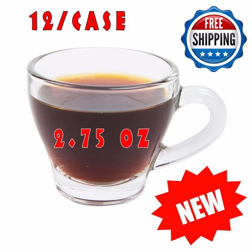 2.75 oz. Durable Stylish Modern Exquisite Glass Espresso Coffee Cup - 12/Case