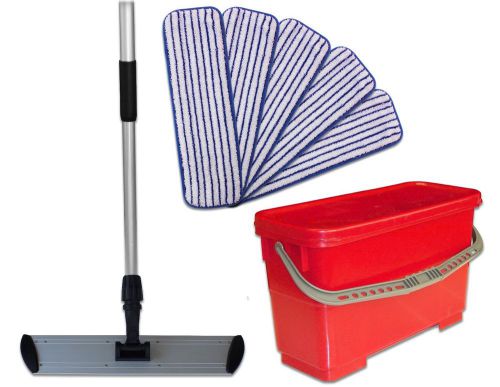 Wax Application Kit | Finish Pads/Flat Frame/Telescoping Handle/Bucket