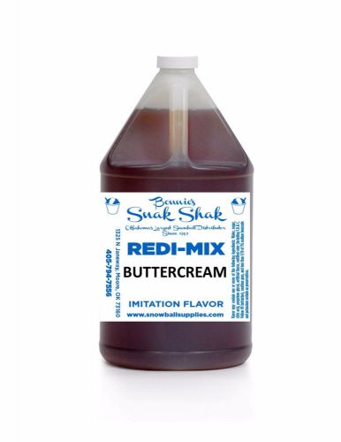 Snow Cone Syrup BUTTERCREAM Flavor. 1 GALLON JUG Buy Direct Licensed MFG
