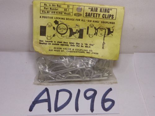 LOT OF 25 NEW AIR KING HEADS SAFETY CLIPS DIXON VALVE &amp; COUPLING COMPANY AC-1