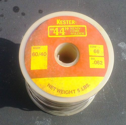 Kester resin 60 tin / 40 lead solder 3 lb 13 oz .062 / 1/16 inch diameter for sale