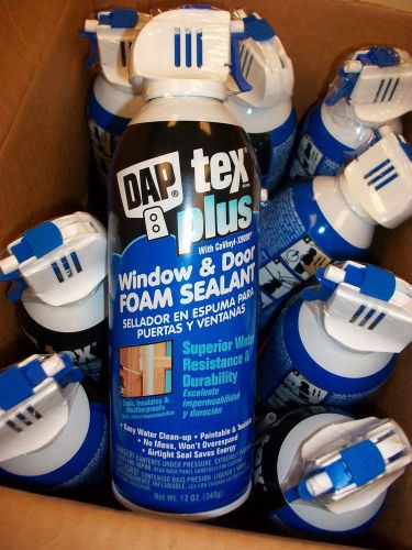 LOT OF 10 DAP CANS.  18836 Tex Plus Window and Door Foam Sealant, 12 Oz
