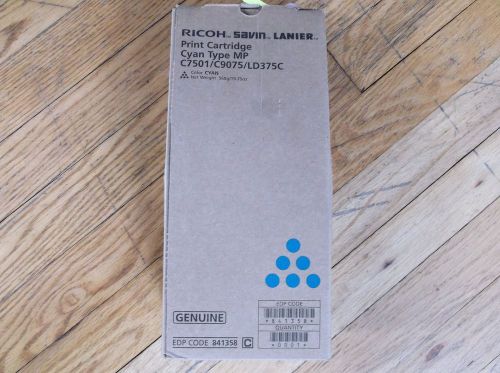 NEW OEM RICOH MPC6501 MPC6501SP MPC7501 Color Copier 841358 CYAN Copier Toner