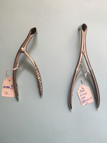 Nasal Speculums ENT Surgical Instruments (Set Of 2) 5&#034;, 6&#034; Stainless Germany