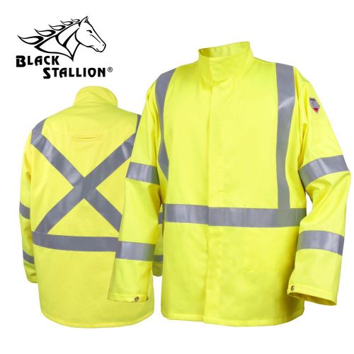 Revco black stallion truguard 250 fr welding jacket w/ reflectives jf1117-hy for sale