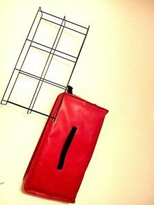 Vintage USA made RED vinyl Pizza food large Delivery Hot Bag with rack 29x16x5