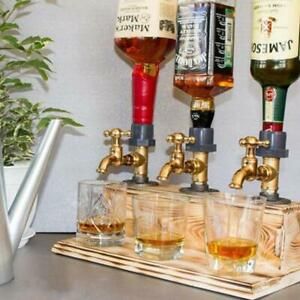 Liquor Alcohol Whiskey wood Dispenser Party Father&#039;s Day Dad Gifts