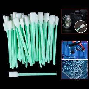 100pc Foam Tipped Solvent Cleaning Swab Inkjet Printer Swabs Camera fast QW