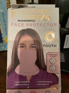 Copper Fit Guardwell Face  Protector Pink Youth/ Copper Infused