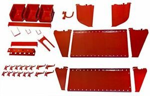 Wall Control KT-400-WRK R Slotted Tool Board Workstation Accessory Kit for Wa...
