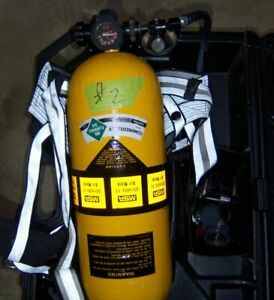 MSA Ultralite II SCBA Air Pack, Bottle, Tank Holder, Respirator and Case USA #2