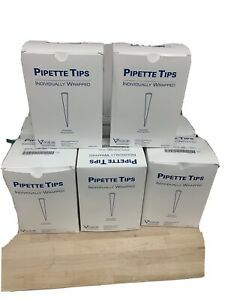 Vista 1250 Ul indivually wrapped pipette tips (200 per box)