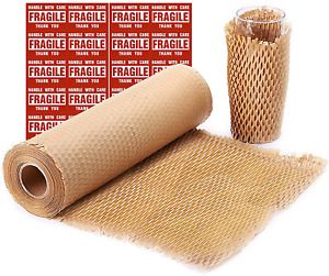 Packaging Paper 12&#034;x128 Honeycomb Cushioning Wrap Roll Perforated Packing