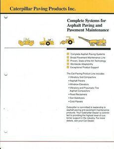 Equipment Brochure - Caterpillar Asphalt Paving Products - Product Line (E6355)