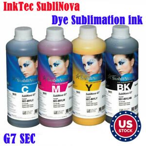 4L InkTec SubliNova G7 SEC Dye Sublimation Inks 4 COLORS CMYK
