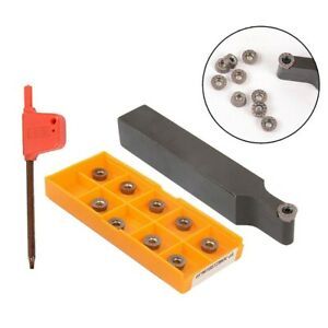 SRDPN1616H08 16x100mm Lathe External Turning Tool Holder +10 RPMT08T2M0E-JS Tool