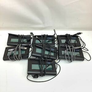 LOT OF 7 Topaz T-LBK462-BSB-R 1x5 SignatureGem USB Capture Pad