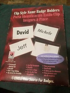 Clip Style name badge holder  New Unopened Box*** Free Shipping ***