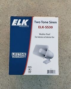 ELK Products ELK-SS30 Two Tone Siren Weather-Proof For Interior Or exterior Use