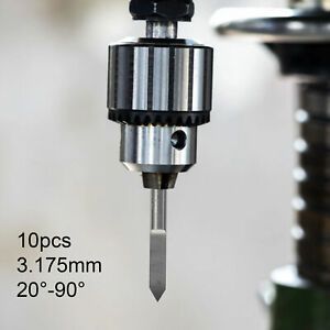 10Pcs Engraving Bits Flat Bottom Widely Used Woodworking Practical for Plastic