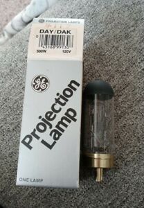 DAY / DAK Projection Lamp / Projector Bulb, by GE, 120V 500W, New