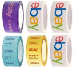 Official eBay Brand Logo Packaging Tape 6 ROLLS BOPP Shipping Packing Box