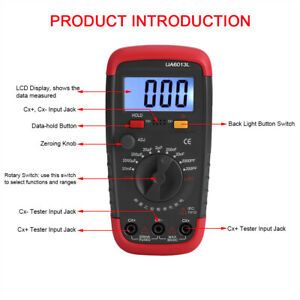 UYIGAO Digital Battery Capacitan Capacitor Meter Tester 6013L LCD Display