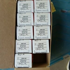 9 EA: Pass &amp; Seymour Legrand TVSS Receptacle 20A 125VAC Ivory 5362-ISP