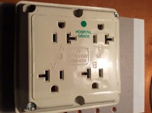 Leviton Hospital Grade 20A, 125V, 4-Plex With  Base Cover