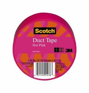 Scotch Duct Tape Hot Pink 1.88-Inch by 20-Yard 6-Pack