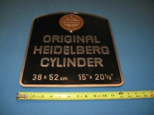 Heideberg Letterpress Emblem Door Cover Press