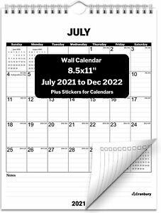CRANBURY Small Office Calendar 2021-2022 - (Black), Calendar, Black