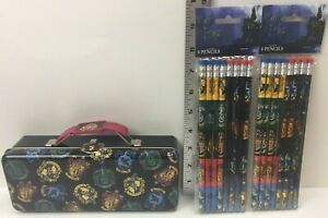 Harry Potter Tool Tin Pencil Case &amp; 2 Pencil 8 Packs Brand New Sealed
