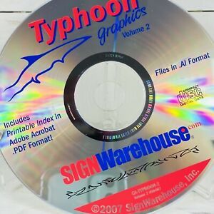 SIGNWAREHOUSE Typhoon Graphics Vol. 2 Clipart .AI Format Files CD Software 2007
